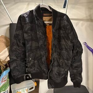 Alpha industries flight bomber jacket, dark grey camo.